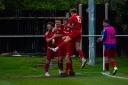 Celebrations for the game against Hadleigh.