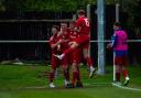 Celebrations for the game against Hadleigh.
