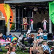 The main stage at Pride in Ely 2023