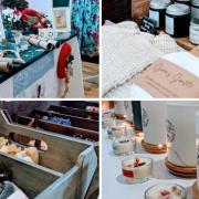 Some of the stallholders at last year's FRESH. Eco Christmas Market. Clockwise from left to right: Victoria Goss, Gaea Soul, Waxwing Candle Co, Care Soap Mimi