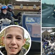 Over 100 motorbikes and vehicles joined the funeral procession through Littleport or father-of-two Bradley Roberts.