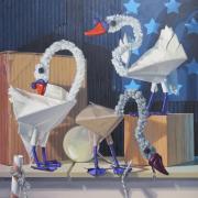 Family Swansemble acrylic on canvas