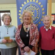 President Pauline Lancaster with Gill Hodge and Sue Copping.