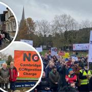 Hundreds took to the streets of Cambridge on November 27 to march against planned congestion charge for the city.