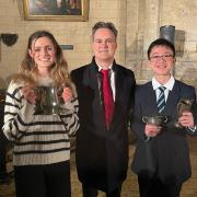 Lauren Booth and Julian Mak with Mr Neil Porter-Thaw, Director of Music at King’s Ely.