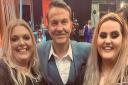 Chloe and Michelle Pauley from Chatteris, Cambridgeshire, have won BBC One's Take Off, a new game show hosted by Bradley Walsh and Holly Willoughby. They are pictured on set.