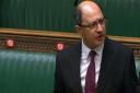 Shailesh Vara MP for for North West Cambridgeshire in the House of Commons today. 'It is a great honour and privilege for me and my constituents to move the royal address,' he said.
