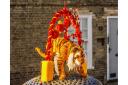 A secret yarn bomber has marked Chinese New Year in Ely by creating a knitted Tiger.