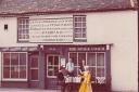 Dennis and Edna in front of the Stagecoach restaurant with two medieval guests part of the May 1973 Ely Centenary Celebration. Picture: FAMILY