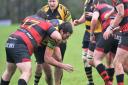Ely Tigers v Wynmondham. Mitchell Kennett looks for a way past. Picture: STEVE WELLS.
