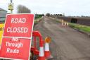 Several roads are closed across the county today, including in  Ely, Eynesbury and Warboys.