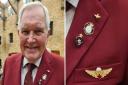 Tom Brown proudly wears the Royal British Legion Gold Award.