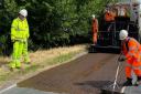 The highways team have been carrying out surface treatments to Cambridgeshire's roads, including in Great Paxton, St Neots.