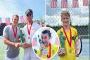Winning tennis players were awarded miniature Statues of Liberty and medals.