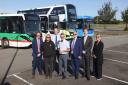 Representatives from Stagecoach East, Dews Coaches, A2B and Whippet joined together with trade association CPT to highlight that if everyone switched just one car journey a month to bus, there would be a billion fewer car journeys.