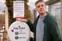 Ely & East Cambs public transport spokesperson, Steven O’Dell, at Dullingham station which offers only a 'help point'.