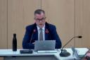 Stephen Moir, chief executive, speaking at a Cambridgeshire County Council meeting on October 31, 2023. Image taken from meeting live stream.