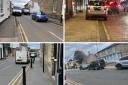 Vehicles parked illegally around Soham, in Cambridgeshire.