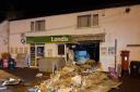 Ram raiders smashed their way into the Londis shop in Hall Street, Soham, overnight.