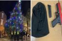 The world-famous leaning Christmas tree of March was not the only talking point of the town's lights switch-on for local police officers as two teenage boys were found to be in possession of an imitation firearm.