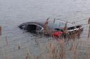 This stolen black Mazda Sport was found at Soham reservoir on March 21.