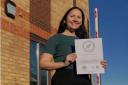 Emma Danielsson, East Cambridgeshire District Council's Climate Change and Natural Environment Officer, is celebrating the council's latest award.