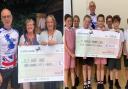 Cliff Loveday (pictured left) shared the £1,500 raised from his cycle challenge between Ely Baby Bank (left) and St Andrew's Primary School (right).