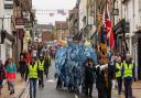 Eel-izabeth, the new Ely eel, marked the Platinum Jubilee in Ely with a parade through the city, during the first eel day in three years.