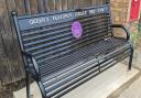 This is one of three benches to be installed in Sutton to mark the Queen's Platinum Jubilee.