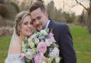Paramedics Tia and Joel Whittingham (pictured) got married on April 6 after winning a NHS competition to land a dream wedding at Chippenham Park.