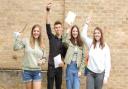 Soham Village College students with their GCSE results