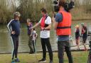 Isle of Ely Rowing Club filming with Mike Bushell from BBC Breakfast ahead of the Boat Race in Ely. Mike said: “I too was buzzing after my visit and what a friendly and vibrant club.