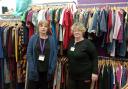 Charlotte Franklin, manager, and Glenda Harley, assistant manager, in the Ely Scope shop.