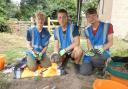 Soham Village College students created a dig site.