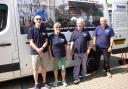 Rotary Club of Ely members who loaded the tools onto the van.