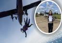 Emma Brown, 21, completed the skydive on April 19 in a bid to raise at least £650 for Mind.