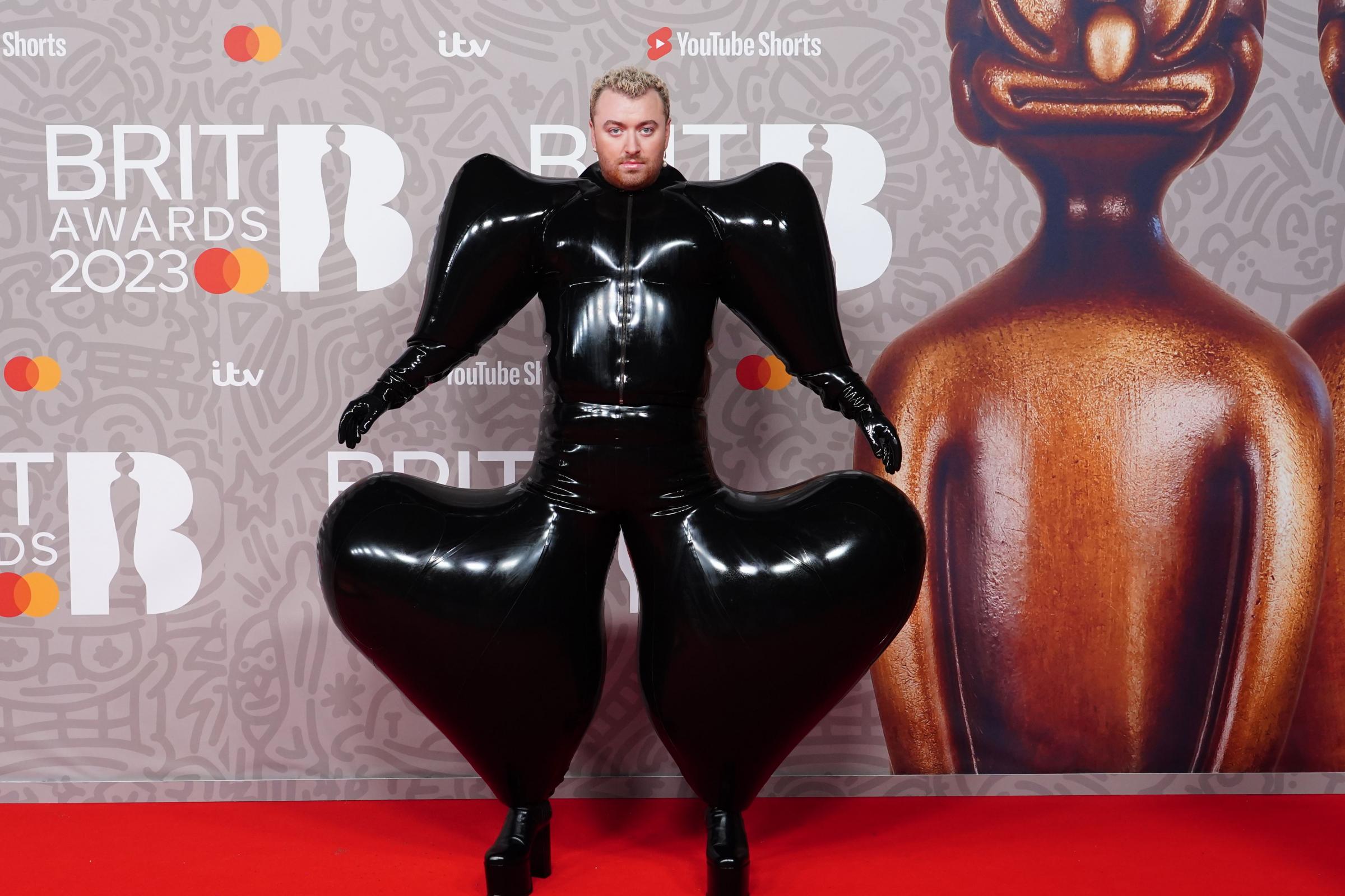 Sam Smith dons latex bodysuit for Brits red carpet dominated by black outfits Ely Standard pic