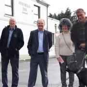 Members of the Five Bells Inn Preservation Society outside the Five Bells Inn in Upwell. Pictured left to right: John Delaney, Graham Seaton, David Cooper, Heather Utteridge and Tom Walczak.