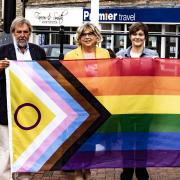 Cllrs Alison Whelan, Christine Whelan, Virginie Ganivet and Peter Harris. Andrew White chair of Ely Pride also attended.