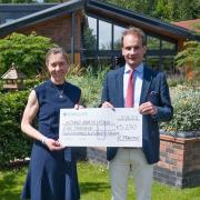 Richard Freeman (pictured R) from Newmarket has raised over £5,000 for the Injured Jockeys Fund (IJF).