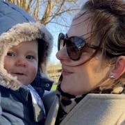 Rachael Thorold with her son Louis, who was killed when a van mounted a pavement on the A10 in Waterbeach on January 22, 2021