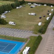 The caravans arrived at the Downham Road rugby ground on Tuesday and show no signs of leaving anytime soon.