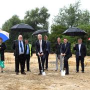 Despite the heavy rain, Steve Barclay joined Chatteris Councillors Ann Hay and Ian Benny, Fenland District Council Leader Chris Boden, Mayor Nik Johnson and Cromwell Community College and Neale-Wade Academy Principals Jane and Graham Horn at the