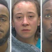 Ebony Dean, 26, her boyfriend Mohamed Sharif, and George Evens, jailed for a total of 37 years for kidnap and GBH.