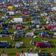 A Popular Cambridgeshire car boot sale returns after a year as hundreds turn up and buy and sell.Skylark Garden Centre, Wimblington Sunday 18 April 2021. Picture by Terry Harris.
