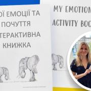 Laura Brown's (inset) 'My Emotions Activity Book' has been translated for Ukrainian child refugees.