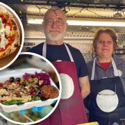 Ely Markets' 'Foodie Friday' 2023 launch event included food such as wood-fired pizza and salads.
