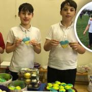 Students at Robert Arkenstall Primary School in Haddenham have raised over £3,000 for Ukrainians after completing a 1,220 mile walk and a successful cake sale.