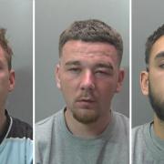 Reuben Eyles, Rees Mucklin and Nico Mifsud, who were involved in a samurai sword attack in Peterborough