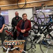 The Mayor of Cambridgeshire and Peterborough, Dr Nik Johnson, visited Papworth Trust's OWL Bikes on March 4.